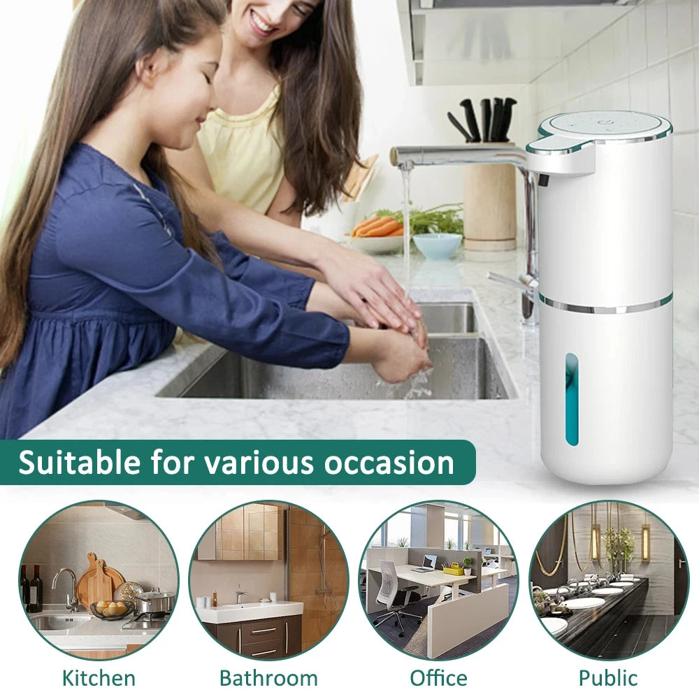 Automatic Foam Soap Dispenser Bathroom Smart Washing Hand Machine With USB Charging White High Quality