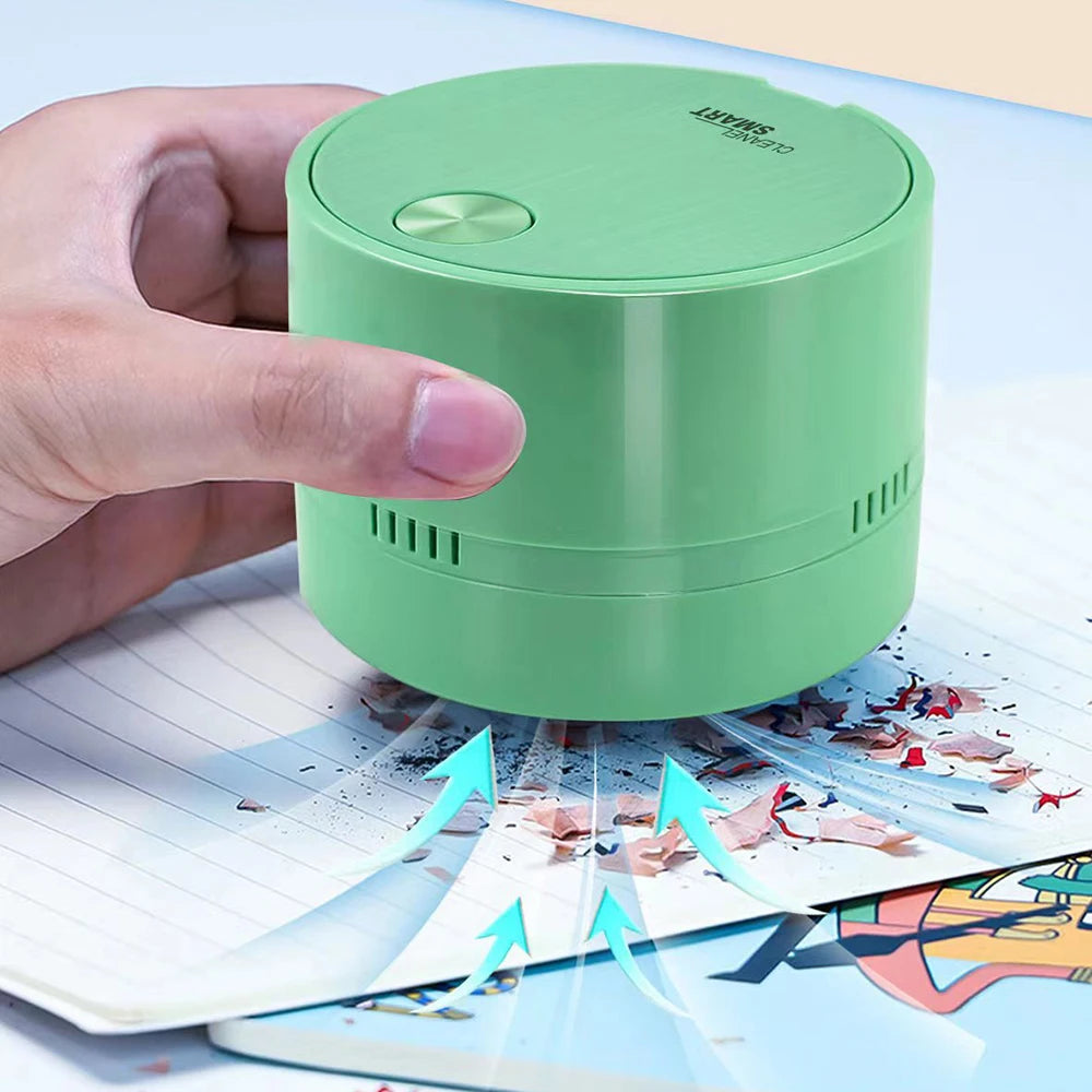 Mini Desktop Vacuum Cleaner Rubber Confetti Cleaner Home Office Table Sweeper Desktop Cleaner
